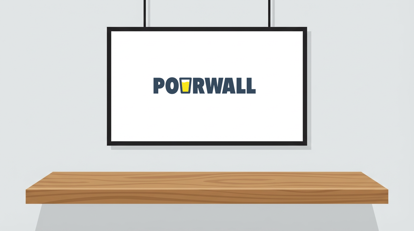 A colorful craft beer digital tap list displayed on a bar TV screen